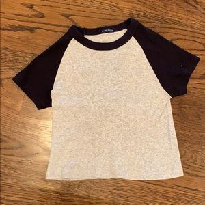 Brandy Melville grey and black crop top